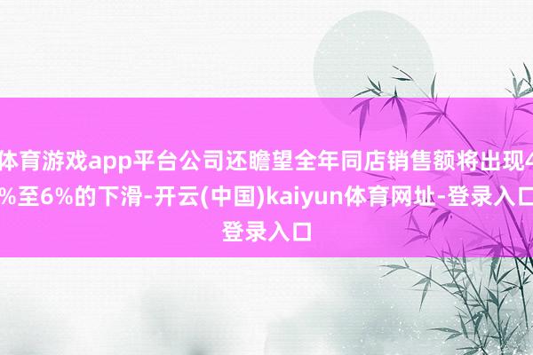 体育游戏app平台公司还瞻望全年同店销售额将出现4%至6%的下滑-开云(中国)kaiyun体育网址-登录入口