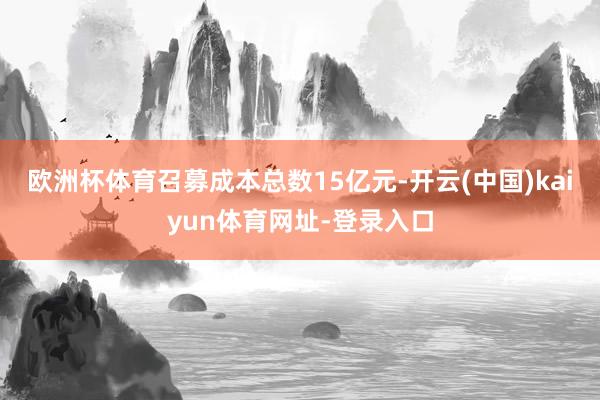 欧洲杯体育召募成本总数15亿元-开云(中国)kaiyun体育网址-登录入口