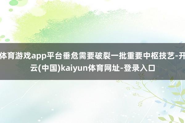 体育游戏app平台垂危需要破裂一批重要中枢技艺-开云(中国)kaiyun体育网址-登录入口