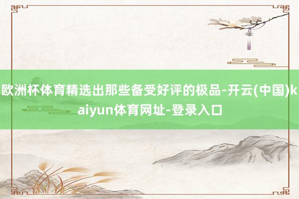 欧洲杯体育精选出那些备受好评的极品-开云(中国)kaiyun体育网址-登录入口