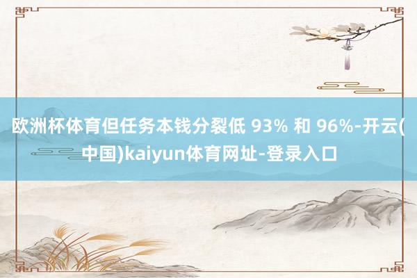 欧洲杯体育但任务本钱分裂低 93% 和 96%-开云(中国)kaiyun体育网址-登录入口