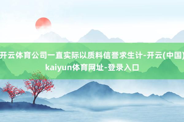 开云体育公司一直实际以质料信誉求生计-开云(中国)kaiyun体育网址-登录入口